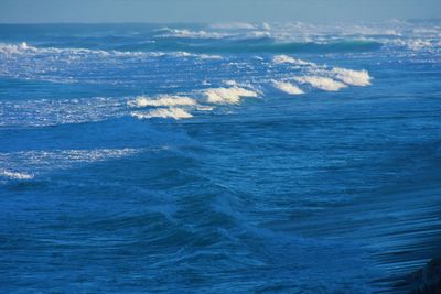 Aerial view of sea against sky