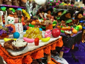 Close-up of multi colored vegetables for sale