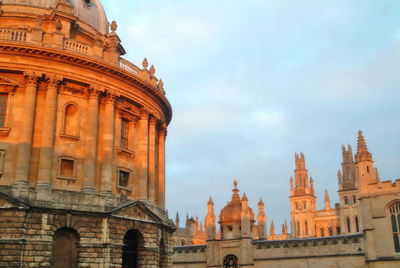 Low angle view of historic building against sky