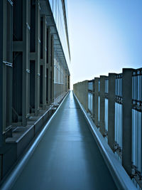 View of buildings against clear sky