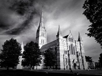 Low angle view of church against sky