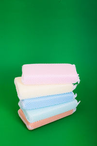 Close-up of paper against green background