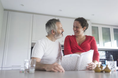 Man and woman at home