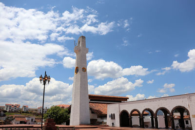 Low angle view of historic building against sky