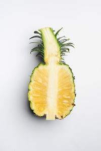 Close-up of banana against white background