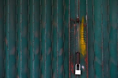 Full frame shot of blue fence