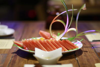 Close-up of food on plate