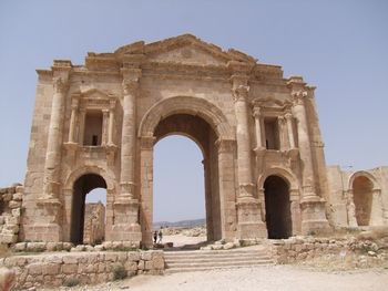 Low angle view of old ruin