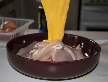 Close-up of ice cream in bowl