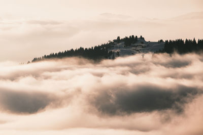 Panoramic view of buildings and houses against sky