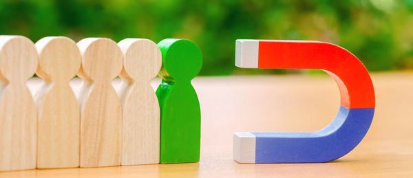 Close-up of toys on table