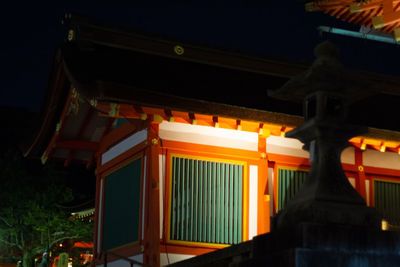 View of illuminated building at night