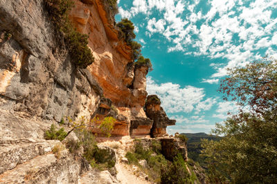 Rock formations against sky