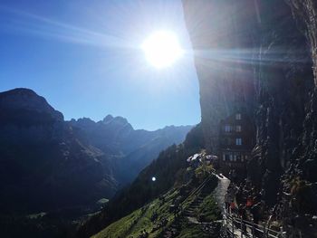 Panoramic view of mountains against sky