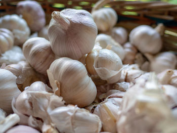 Full frame shot of garlic