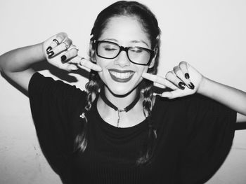 Close-up of smiling young woman