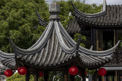 Temple against building