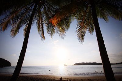 Scenic view of sea at sunset