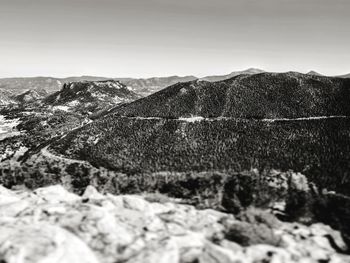 Scenic view of rocky mountains against sky