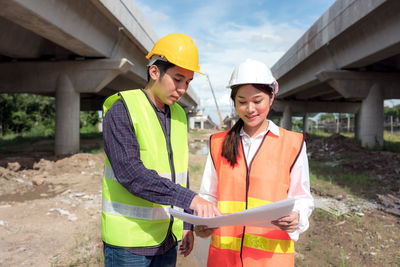 Man working at construction site