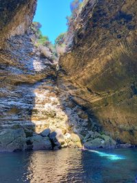 Rock formations in water