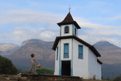 Low angle view of church against sky