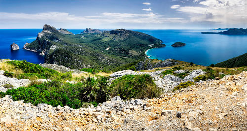 Panoramic view of sea against sky