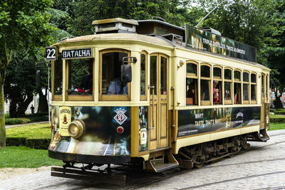 View of train on railroad track