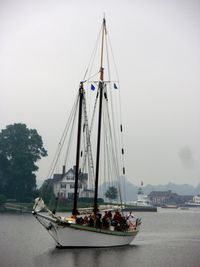Boats sailing in sea
