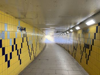View of empty subway tunnel