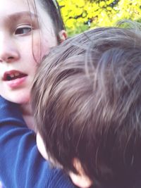 Close-up portrait of a girl