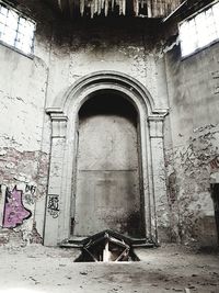 Interior of abandoned building