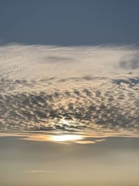 Low angle view of sky during sunset