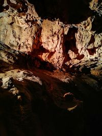 Rock formation in cave