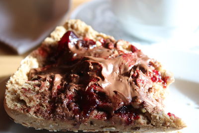 Close-up of cake in plate