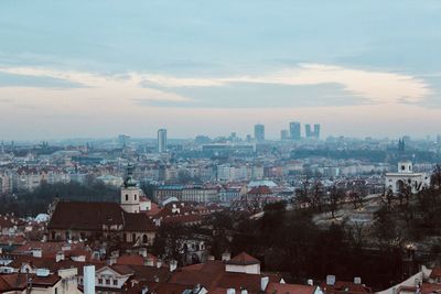 View from castle to pankrác