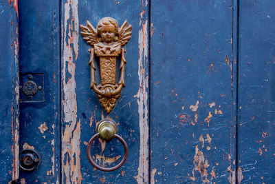 Close-up of closed door