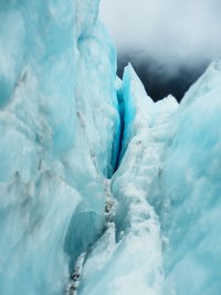 Close-up of frozen water