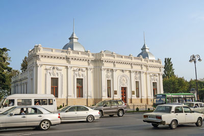 Cars parked on street