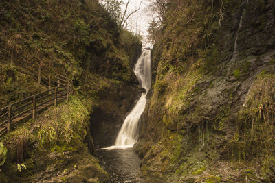 Scenic view of waterfall