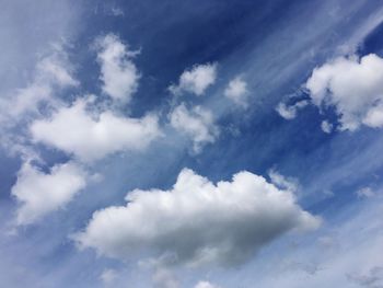 Low angle view of clouds in sky