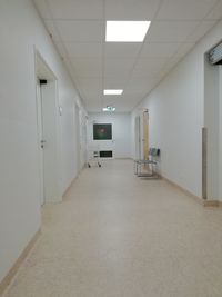 Empty corridor in building