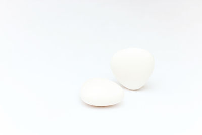 High angle view of coffee on white background