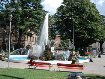 Fountain in city