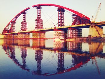 View of bridge over river