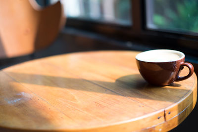 Close-up of coffee on table