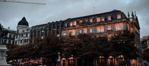 Low angle view of buildings against sky