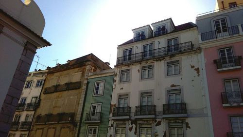 Low angle view of buildings against sky