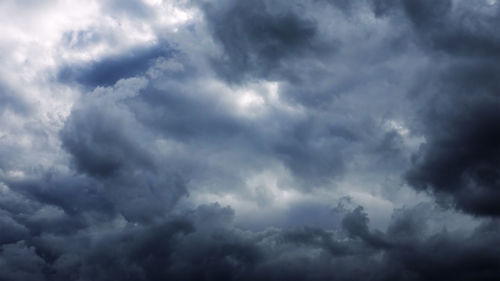 Low angle view of storm clouds in sky