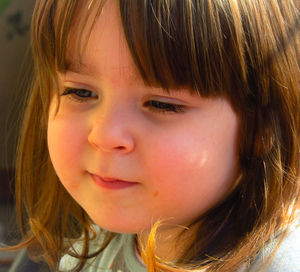 Close-up portrait of cute girl